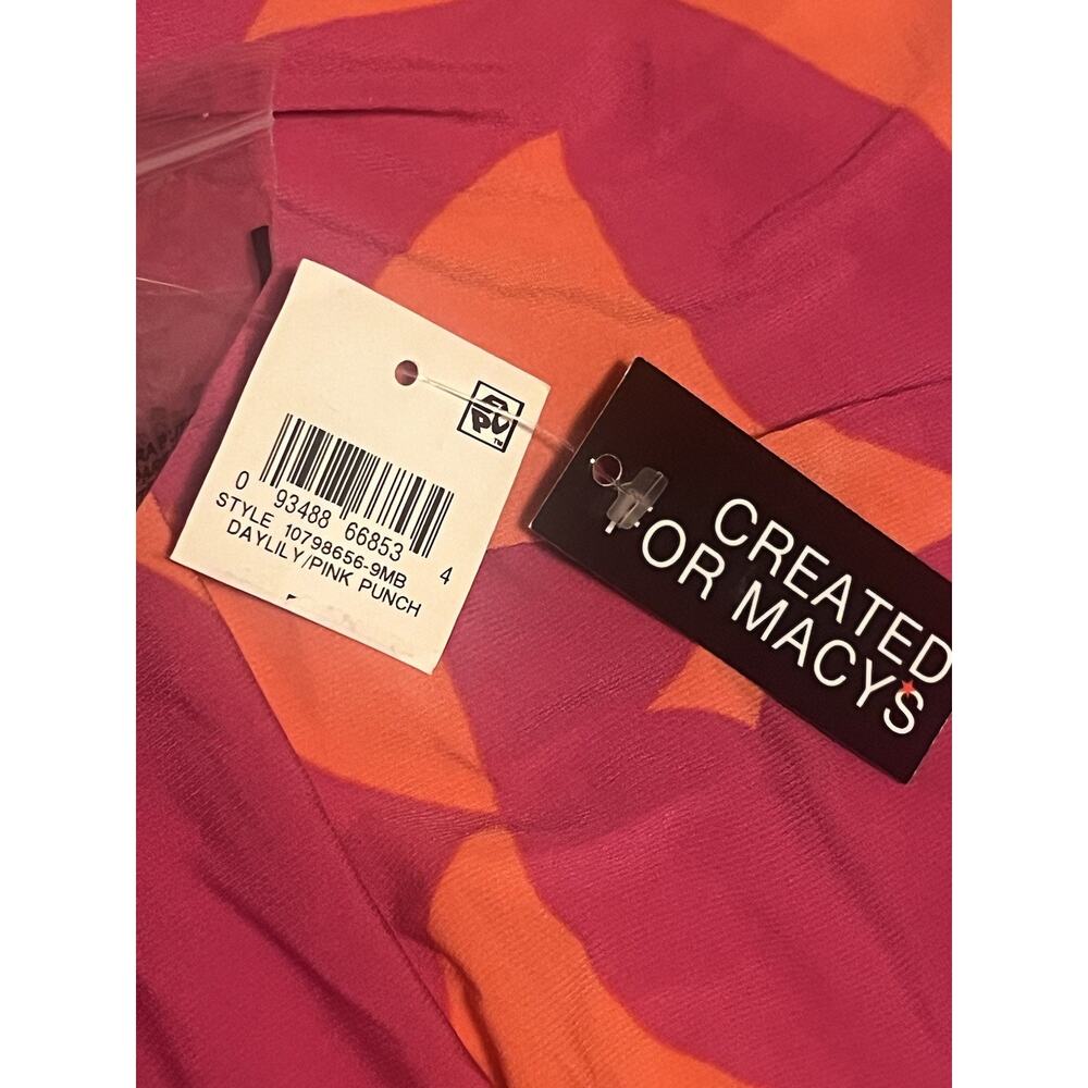 Bar III Halter Maxi Dress Women’s Sz Medium Pink Orange Stretch NWT - Picture 9 of 9